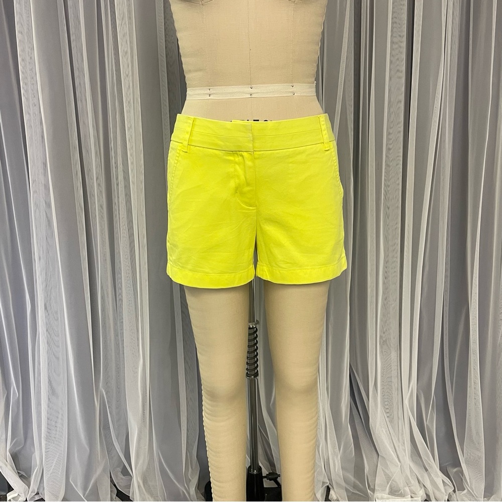 J. Crew Neon Yellow Chino shorts 4” size 0
